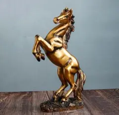 ゴールドの馬の置物 高さ28.2cm