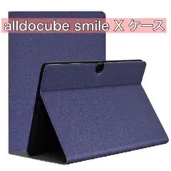 alldocube smile X タブレットケース ネイビー 手帳型