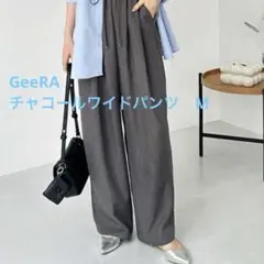 GeeRA パンツ ダブルタックワイドイージーパンツ レディース M