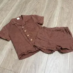 H&M リネン　セットアップ　ブラウン