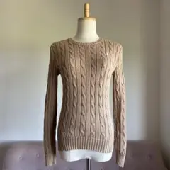 ポロラルフローレン　ケーブルニット　XS コットン