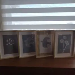 花と鳥のアート作品 　4点セット