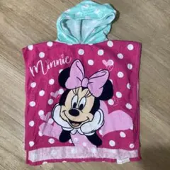 ミニーフード付きタオル　プールタオル　ポンチョタオル　ミニーちゃん