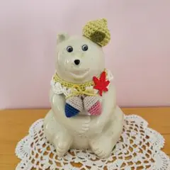 しろくま貯金箱 秋5 どんぐり もみじ お着替えセット