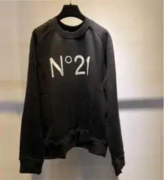 N°21 ヌメロ ヴェントゥーノ 新品 ロゴスウェット ブラック