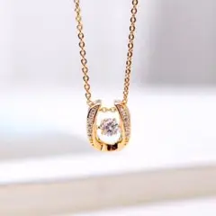 新品#★安心メルカリ便☆ ホースシュー×レディース☆ゴールドネックレス