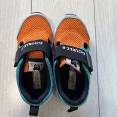 DOUBLE B キッズシューズ 17.0cm オレンジ/ブラック