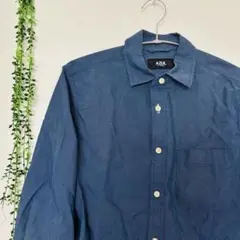 【美品】アズール 七分袖 トップス シャツ カジュアル 秋冬 コットン S 襟