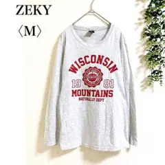 ゼキー　長袖Tシャツ　ロンT ロゴプリント　カジュアル　楽ちん　1枚で決まる
