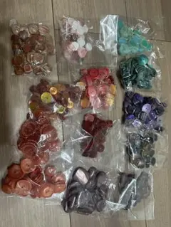 多色プラスチックボタンセット　昭和レトロ
