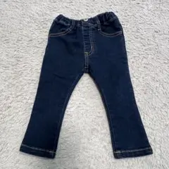 ダークブルー フレアパンツ 80