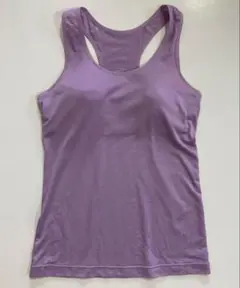 cohan wellenesのヨガウエア　カップ付きタンクトップ　ラベンダー