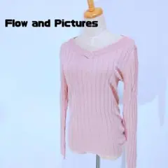 Flow and Pictures ピンク Vネック 長袖セーター　あったか