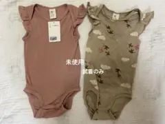 【新品未使用】半袖肌着フリルロンパース2枚セット 80 H&M
