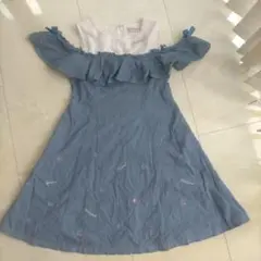 メゾピアノ オフショルダー フリル ワンピース