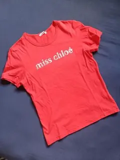 miss chloé ロゴ Tシャツ 半袖 レッド