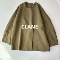 美品　CLANE アーチカットダブルクロストップス