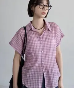 チェックシャツ 半袖シャツ