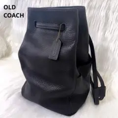【美品】オールドコーチ リュックサック カウハイドレザー 巾着 ダークブラウン