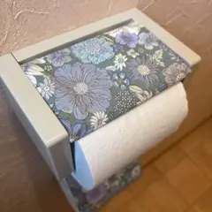 3084【2点100円、3点200円引き】花柄トイレットペーパーカバー