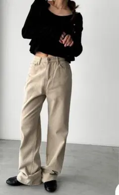 canal jean　El mar　ストレートカラーデニムパンツ