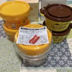 未使用 ヤマダ電機 ポチャッコ ポムポムプリン 保存容器 ストッカー セット