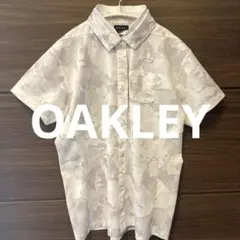 OAKLEY GOLF オークリー ゴルフ 半袖 メッシュ シャツ 総柄 花柄