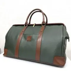 【正規品】ピエールカルダン ボストンバッグ レザー グリーン系