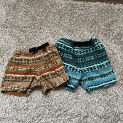 ブリーズ　ハーフパンツ　男の子　２枚セット　サイズオレンジ90.ブルー100