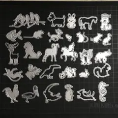 1280 カッティングダイ　ハンドメイド　ダイカット　ダイ　いろんな生き物2