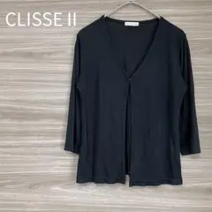 CLISSE II 【M】ブラック カーディガン 7分袖　羽織り　センターホック