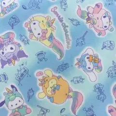 サンリオキャラクターズ ユニコーン オックス生地 水色 キャラクター生地 布