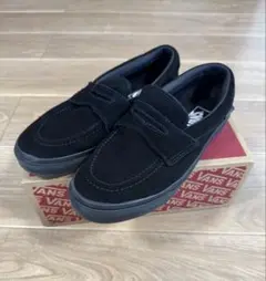 VANS ローファー　スエード　26cm　ブラック