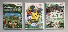Wiiソフト 街へいこうよどうぶつの森&ポケパーク&デカスポルタスポーツ3点