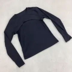 Dazy 長 リブデザイン カットアウト ブラック M