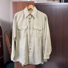 00s RED CAMEL 長袖ワークシャツ フラップポケット キャメル