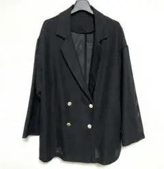 25SS PRIORITY　メッシュジャケット　ダブルジャケット　金ボタン　黒