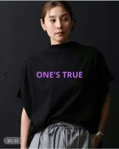 【新品未使用タグ付】【ONE'S TRUE】ハイネックプルオーバー Tシャツ