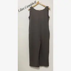 夏物セール ★Lilas Campbell オールインワン　つなぎ　茶系　ニット