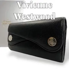 Vivienne Westwood ブラック レザー 長財布 7447