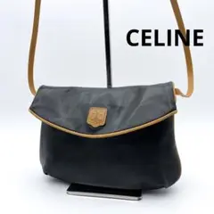 CELINE マカダムロゴ レザー ショルダーバッグ ポシェット セリーヌ