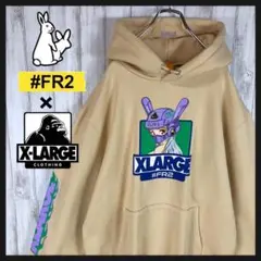 【最高デザイン】 FR2 XLARGE 限定コラボ ファイヤーパターン パーカー