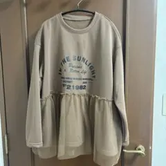 茶系 チュニック トレーナー