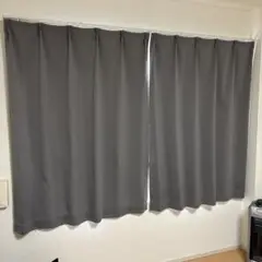 約137×152cm×2枚　カーテン　グレー　遮光　インテリア　窓