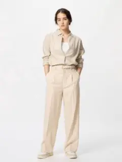 【新品・タグ付き】UNIQLO タックワイドパンツ