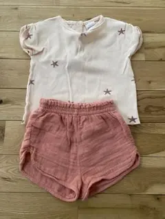 STUDIO BOHEME 24M ヒトデ柄トップス　ショートパンツ　セット
