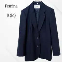 Femina テーラードジャケット　ネイビー　M 通勤　オフィス　仕事
