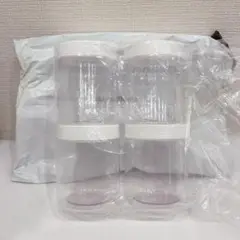 透明プラスチック容器 4個セット 250ml 蓋付き ラウンド 丸型　収納容器