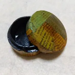 カシミール製 手作り 丸いボックス