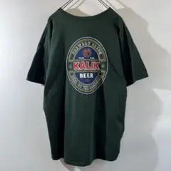 T-464 GILDAN 両面プリントTシャツ Lサイズ グリーン